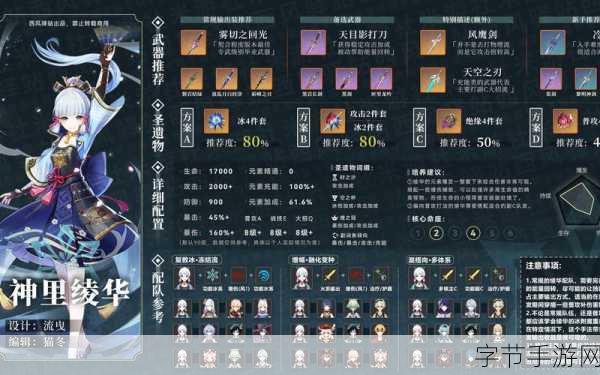 原神神里绫华圣遗物词条选择全攻略，精准搭配，实战致胜