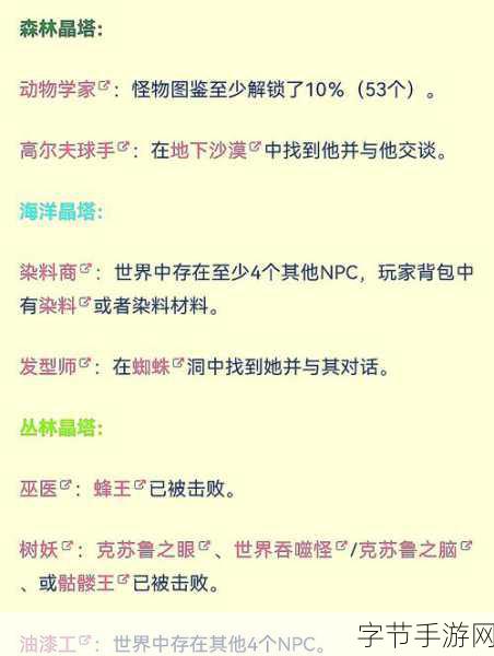 泰拉瑞亚晶塔npc分配：探讨泰拉瑞亚晶塔NPC分配的策略与技巧解析
