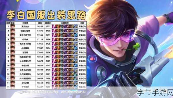 李白肉装如何出装和铭文：李白肉装出装及铭文选择策略详解